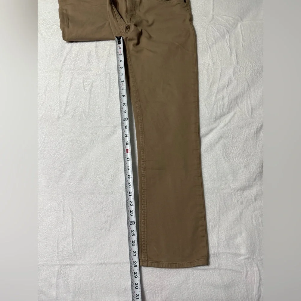 Banana Republic Jeans‎ Mens 32x28 Beige Traveler Slim Straight Stretch Mid Rise